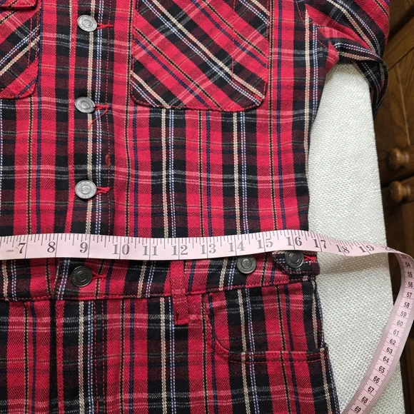 NWT Current/Elliott The Jumpsuit Dress Red Tar Plaid Size 2 (M) - Picture 10 of 14